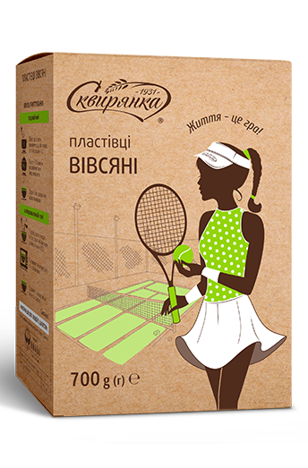 Пластівці вівсяні в коробці