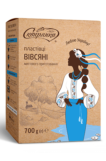 Пластівці вівсяні миттєвого приготування в коробці